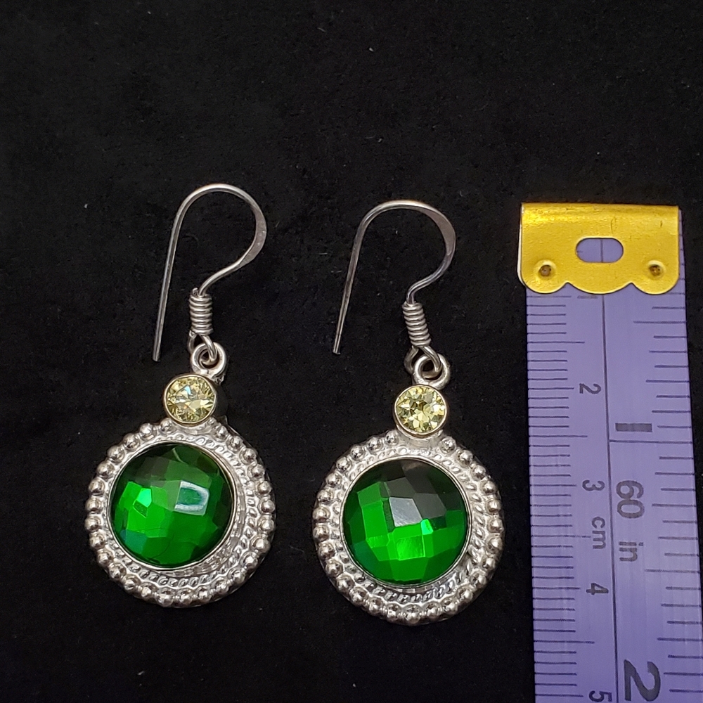 925 Silver Semi-precious Stones Handmade Earrings